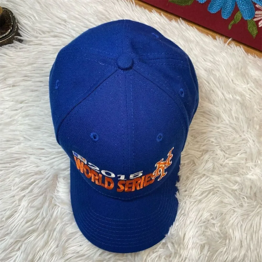 New York Mets 2015 World Series New Era 9FORTY Adjustable Hat Blue MLB